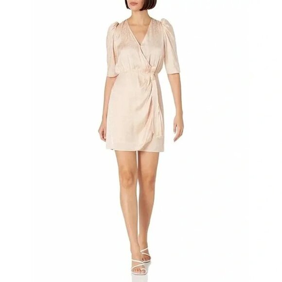 New The Kooples Gravity Daisies Print Jacquard Mini Wrap Dress NWT Size 0/XS - Picture 3 of 17